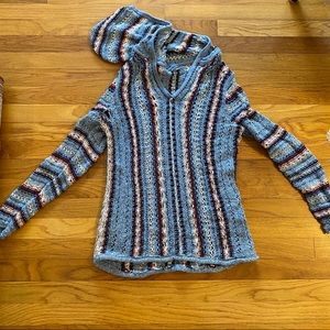 Crocheted Eddie Bauer hooded sweater